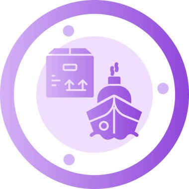 Gemi. Web simgesi basit illüstrasyon