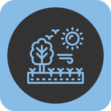 Modern çiftlik simgesinin vektör illüstrasyonu