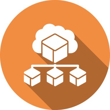 Bulut simgesi vektör illüstrasyonu