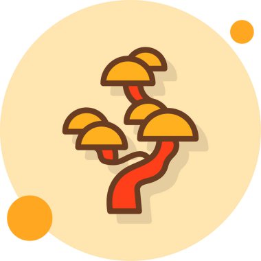 Mantar. Web simgesi vektör illüstrasyonu