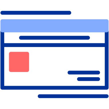 Kredi kartı ikonu vektör illüstrasyonu