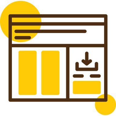 Web yerleşim simgesi, vektör illüstrasyonu