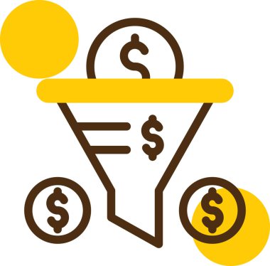 Para için. Web simgesi basit illüstrasyon