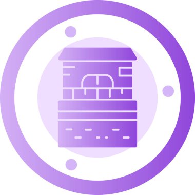 Mor simgenin vektör illüstrasyonu