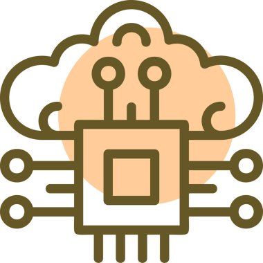 bulut hesaplama vektörü simgesi