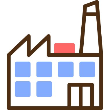 Fabrika inşa simgesi ana hatları biçiminde