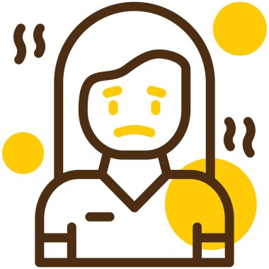 Depresyon depresif ikonu - taslak biçiminde