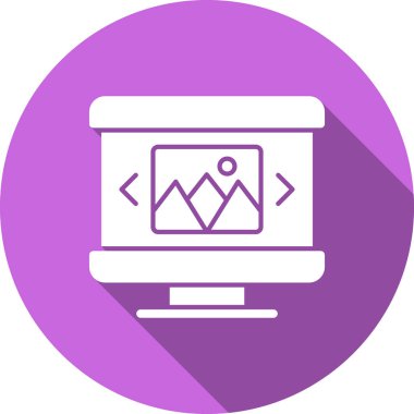 Bilgisayar. Web simgesi basit illüstrasyon