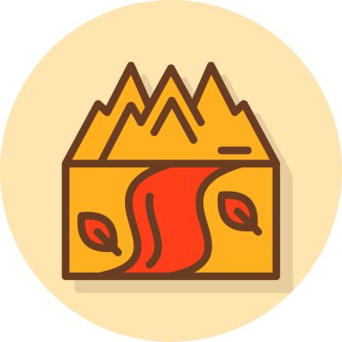 Bir çadır simgesinin vektör illüstrasyonu