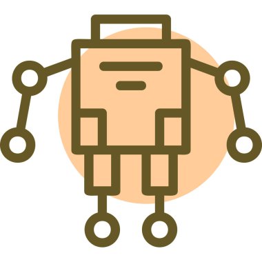 Yapay Zeka simgesi, vektör illüstrasyonu