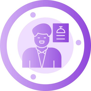 İş adamı. Web simgesi basit illüstrasyon