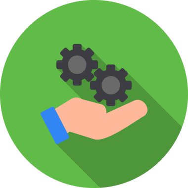 dişli düz vektör simgesi