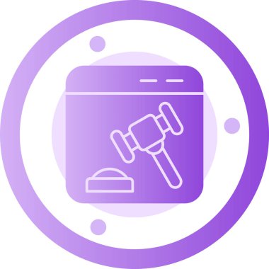 Çekiç. Web simgesi basit illüstrasyon