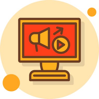 video simgesi vektör illüstrasyonu