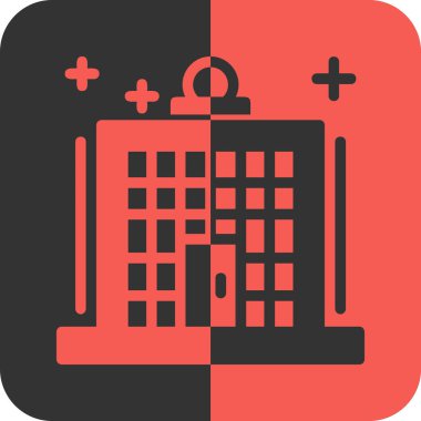 Hastane binası vektör simgesi