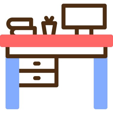 Mobilya. Web simgesi basit illüstrasyon