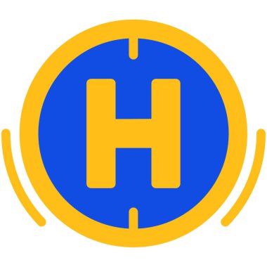 Sarı ve mavi bir araba simgesinin vektör çizimi