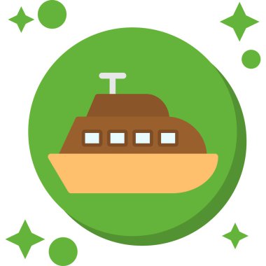 Gemi simgesi. vektör illüstrasyonu