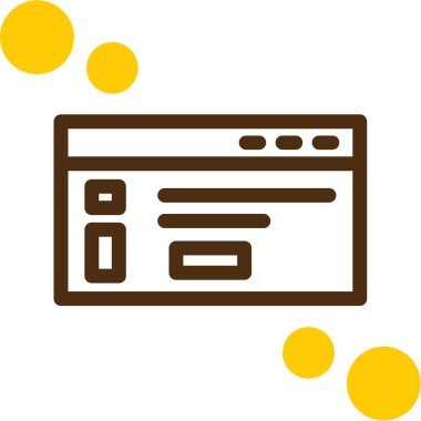 tarayıcı simgesi, vektör illüstrasyonu