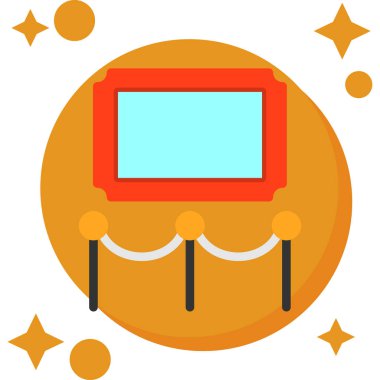 Televizyon. Web simgesi basit illüstrasyon