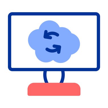 Bulut. Web simgesi basit illüstrasyon