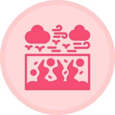 Bulut Hesaplama. Web simgesi basit illüstrasyon