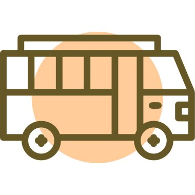 Otobüs. Web simgesi basit illüstrasyon