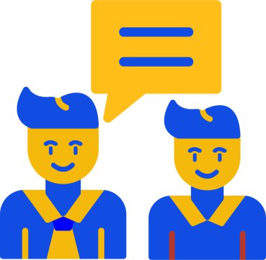 Konuş. Web simgesi basit illüstrasyon