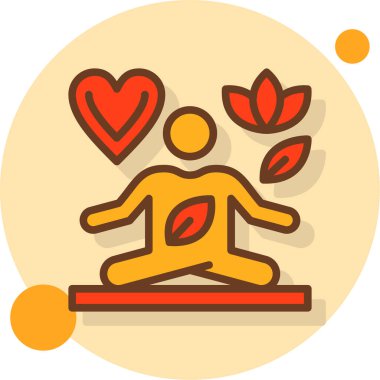 yoga poz simgesi vektörü