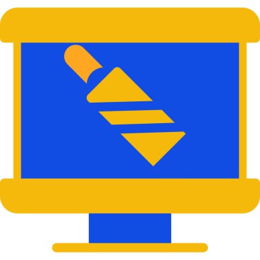 Kalem. Web simgesi basit illüstrasyon