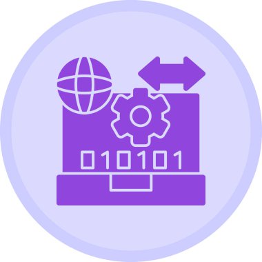 Modern bir bilgisayar simgesinin vektör çizimi