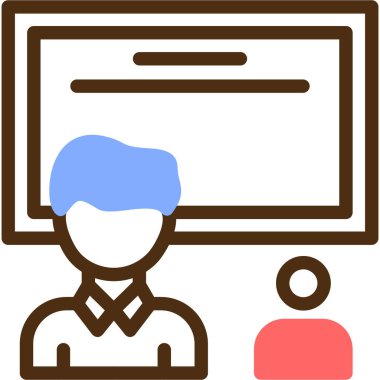 iş simgesi ve vektör illüstrasyonu beyaz arkaplanda izole edildi