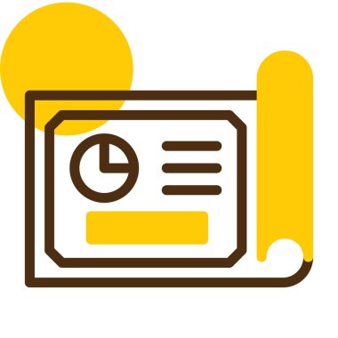 iş yönetimi düz çizgi vektör simgesi