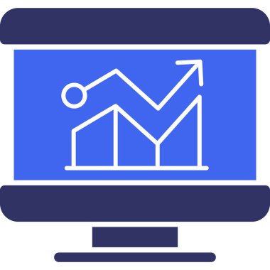 iş grafiği ikon vektör illüstrasyonu