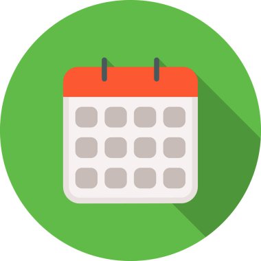 Takvim simgesi. düz tasarım biçimi