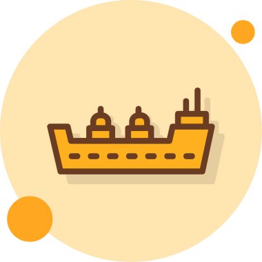 Gemi. Web simgesi basit illüstrasyon