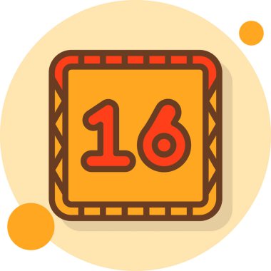 Takvim 11 simgesi, düz biçim