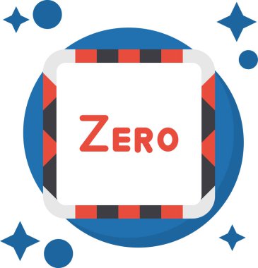 sıfır düz simge vektörü