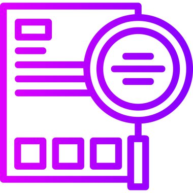 Arama simgesi, vektör illüstrasyonu