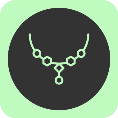 kolye simgesi, vektör illüstrasyonu