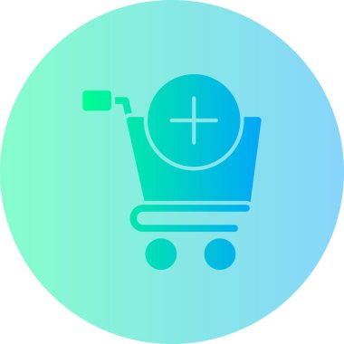 Alışveriş arabası ikon vektör illüstrasyonu