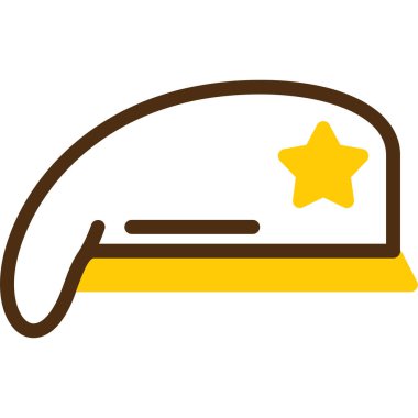 hat vektör renk çizgisi simgesi