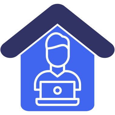 Eve. Web simgesi basit illüstrasyon