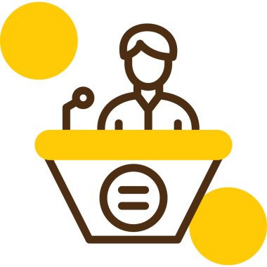 iş yönetimi düz vektör simgesi.