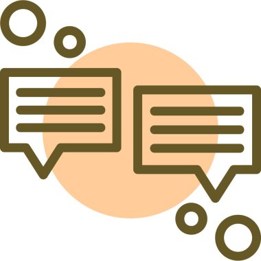 Sohbet simgesi, vektör illüstrasyonu beyaz arkaplanda izole edildi