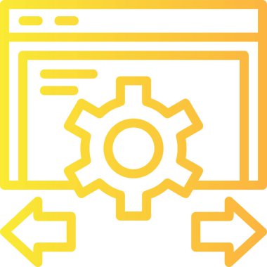 tarayıcı ayarı ayarları simgesi, basit illüstrasyon