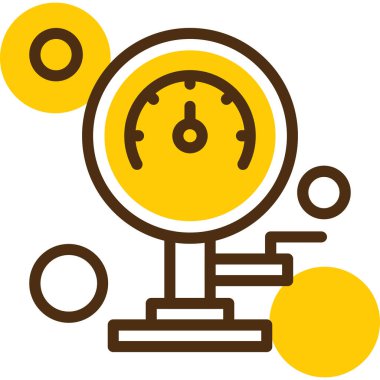 Ölçüm bandı olan bir pusulanın vektör simgesi