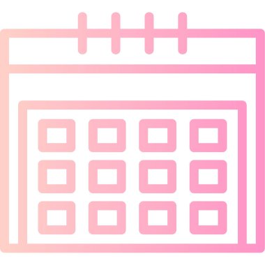 Takvim simgesi vektör illüstrasyonu