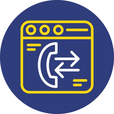 Çağrı merkezi. Web simgesi basit illüstrasyon