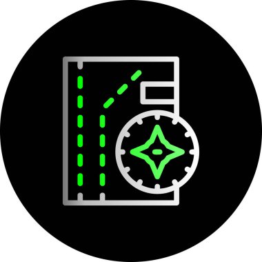 pusula vektör simgesi modern basit vektör çizimi